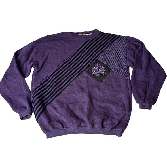 VTG Purple Crew Neck Sweatshirt Ricardo Men's Size Large - Picture 1 of 5